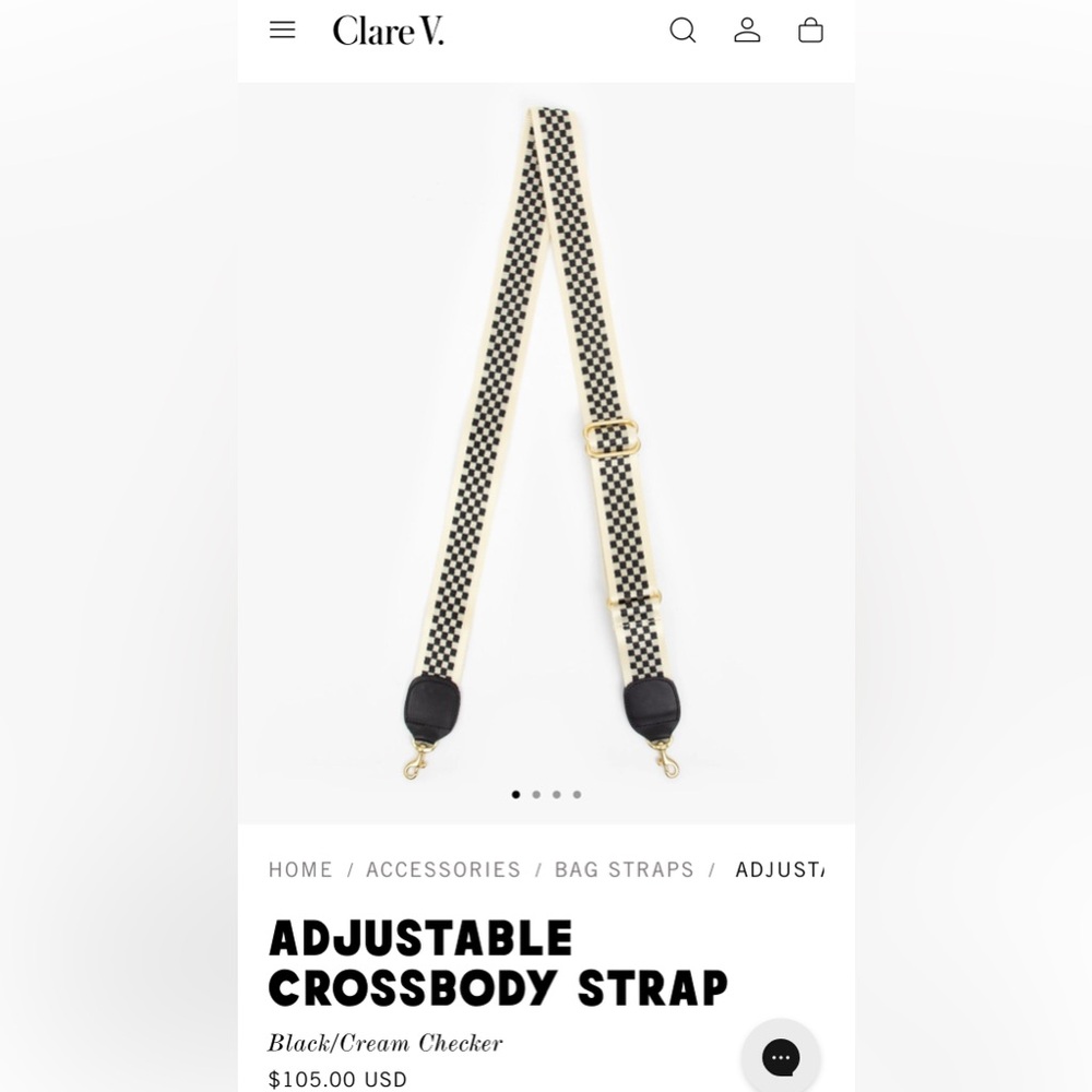 Clare V. Adjustable Checkered Crossbody